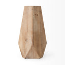 Allen I Large Natural Wooden Base Oval Vase - Default Title