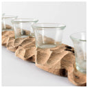 Yerba Reclaimed Mango Wood Five Tealight Table Candle Holder - Default Title
