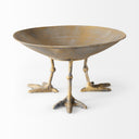 Chadwick II 13L x 13W Gold Metal Webbed Feet Bowl - Default Title
