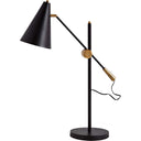 Fragon II26H BlackGold Metal Adjustable Cone Shade Table Lamp - Default Title