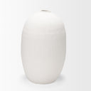 Karakum II Large White Textured Ceramic Vase - Default Title