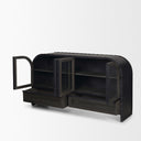 Gehry I 623x165 Black Metal Frame wWood Accent 4 Cabinet Door Two Drawer Sideboard - Default Title