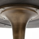 McLeod II 54 L x 54 W x 2875 H Round Brown Solid Wood Top Gold Metal Base Dining Table - Default Title