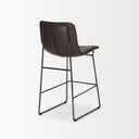 Meritt 37H Black Faux-Leather Seat W Black Metal Frame Stool - Default Title