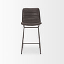 Meritt 37H Black Faux-Leather Seat W Black Metal Frame Stool - Default Title