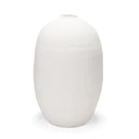 Karakum II Large White Textured Ceramic Vase - Default Title