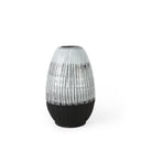 Tanami II Short Dark BrownWhite Glazed Ceramic Vase - Default Title