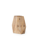 Allen III Tall Natural Wooden Base Oval Vase - Default Title