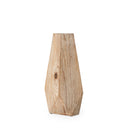 Allen II Small Natural Wooden Base Oval Vase - Default Title