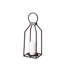 Kingston II Small Rustic Metal Framed Table Candle Holder - Default Title