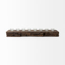 Lakara Reclaimed Wood Eight Tealight Table Candle Holder - Default Title
