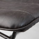 Thornton I Dark Brown Faux-Leather Seat Black Iron Frame Dining Chair - Default Title