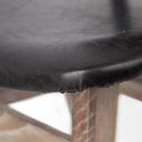 Haden I Black Faux-Leather Wrap Brown Solid Wood and Iron Base Dining Chair - Default Title