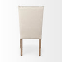 Mackenzie I Cream Plush Linen Covering Ash Solid Wood Base Dining Chair - Default Title