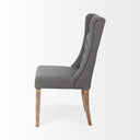 Mackenzie II Gray Plush Linen Covering Ash Solid Wood Base Dining Chair - Default Title