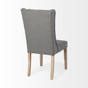 Mackenzie II Gray Plush Linen Covering Ash Solid Wood Base Dining Chair - Default Title