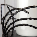 Cutlass I Set of Two Black Metal Base Table Candle Holders - Default Title