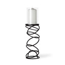 Omega II Medium Black Metal Stacked Ring Table Candle Holder - Default Title