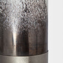 Baltic I Tall White Brushed Silver Metal Bottom Glass Vase - Default Title