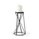 Sixx II Large Antiqued Metal Hexagonal Table Candle Holder - Default Title