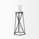 Sixx II Large Antiqued Metal Hexagonal Table Candle Holder - Default Title