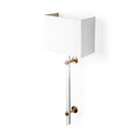 Cantabria 12x30 White Shade BrassAcrylic Wall Sconce - Default Title