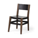 Nell I Black Iron Seat Solid Brown Wooden Base Dining Chair - Default Title