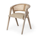 Tabitha I Blonde Wooden Frame 100 Polyester Seat Dining Chair - Default Title