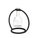 Monica I Short Black Metal Glass Bottle Vase - Default Title