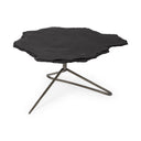 Pinera 37x33 Black Slate With Iron Base Coffee Table - Default Title