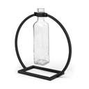 Monica II Tall Black Metal Glass Bottle Vase - Default Title