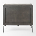 Ward 34L x 18W Brown Wood and Iron 3 Drawer Accent Cabinet - Default Title