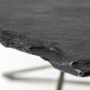 Pinera 37x33 Black Slate With Iron Base Coffee Table - Default Title