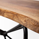 Papillion III 66x18 Natural Solid Wood and Iron Dining Bench - Default Title