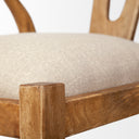 Trixie Cream Fabric Seat Brown Wood Frame Dining Chair - Default Title