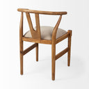 Trixie Cream Fabric Seat Brown Wood Frame Dining Chair - Default Title