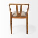 Trixie Cream Fabric Seat Brown Wood Frame Dining Chair - Default Title
