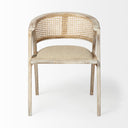 Tabitha I Blonde Wooden Frame 100 Polyester Seat Dining Chair - Default Title