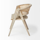 Tabitha I Blonde Wooden Frame 100 Polyester Seat Dining Chair - Default Title