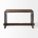 Orwell 52L x 28W Brown Wood Top Metal Cladded Frame Office Desk - Default Title