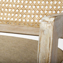 Teryn Cream Linen Seat And Natural Wooden Base w Mesh Back Accent Chair - Default Title