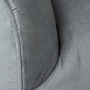 James II Gray Blue Velvet Covered Seat w Gold Swivel Base Accent Chair - Default Title