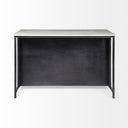 Fieri Solid Iron Black Body White Marble Top Four Drawer Kitchen Island - Default Title