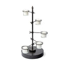 Jaran Black Metal Five Armed Tealight Table Candle Holder - Default Title