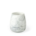 Volta I Short Gray Cream Glass Abstract Pattern Vase - Default Title