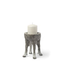 Pan Small Gray Ceramic Hoofed Table Candle Holder - Default Title