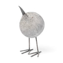 Snipe I 6L x 6W Off-White Resin Bird Ornament W Metal Feet - Default Title