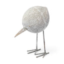 Snipe II 6L x 6W Off-White Resin Bird Ornament W Metal Feet - Default Title