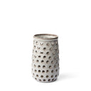 Canasta Small Rustic White Ceramic Cylindrical Vase - Default Title