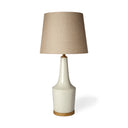 Rebecca 285H White Crackled Ceramic Base Wood Accent Table Lamp - Default Title
